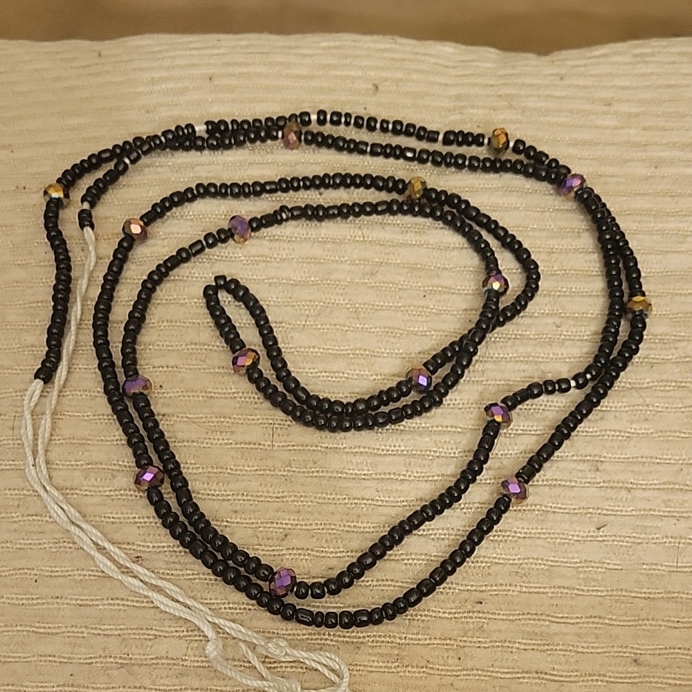 Elegant Black Beaded Necklace